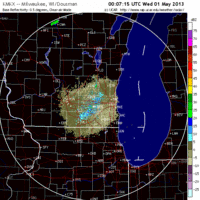 base reflectivity image from milwaukee