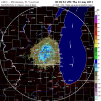 base reflectivity image from milwaukee