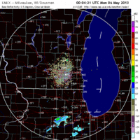 base reflectivity image from milwaukee