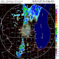 base reflectivity image from milwaukee