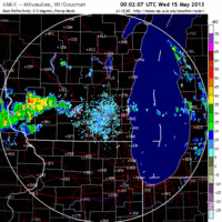 base reflectivity image from milwaukee