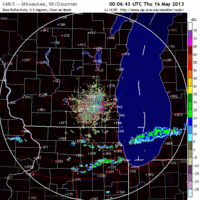 base reflectivity image from milwaukee