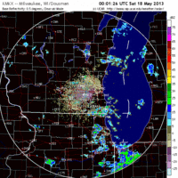 base reflectivity image from milwaukee