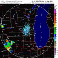 base reflectivity image from milwaukee