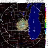 base reflectivity image from milwaukee