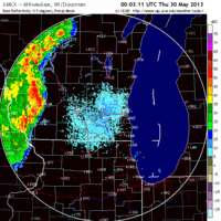 base reflectivity image from milwaukee