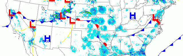 Birds on the move across the US last night