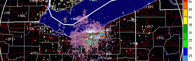 Front overtakes the migrants over Lake Erie shoreline – possible fallout conditions today at Magee Marsh